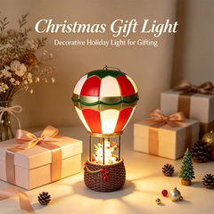 Christmas Glowing Ornaments Santa Claus Snowman Fireplace Resin LED Night Light Christmas Decoration Holiday Kids Toys Gift