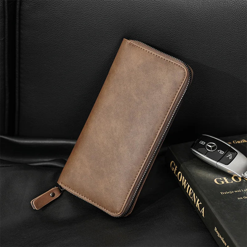 New Designer Long Men Wallet and Clutch Purse for Man Bag Luxury Brand Male Wallet Women Zipper Credit Card Holder Phone Bag