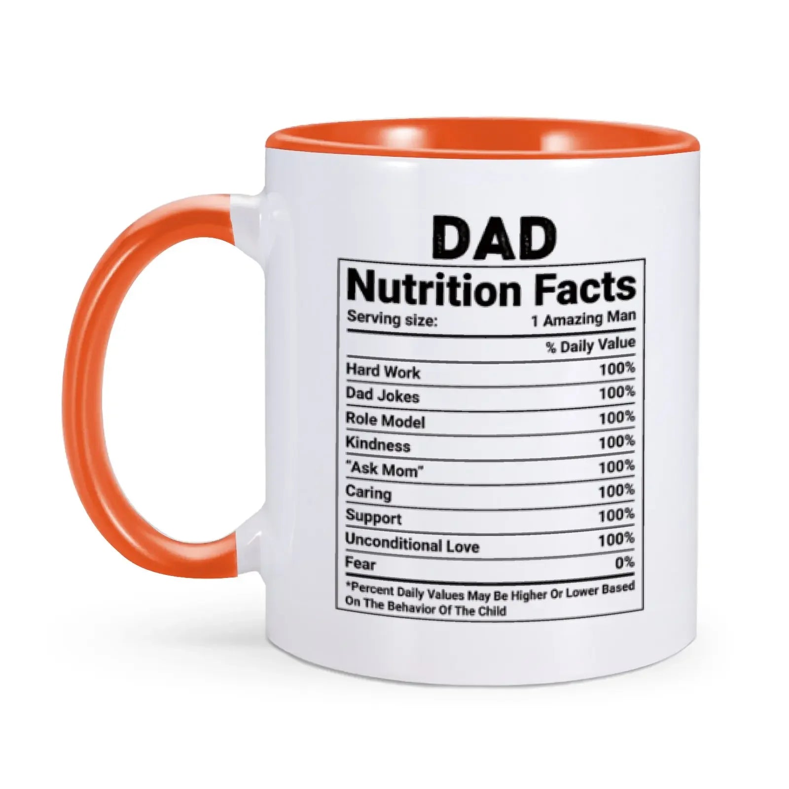 Dad Nutritional Facts Coffee Mug