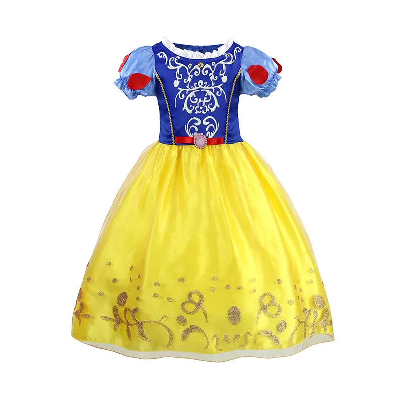 Disney Rapunzel Cinderella Princess Girls Dress Elsa Anna Kids Halloween Vestidos Costume Children Birthday Party Dress