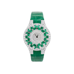Luxury Brand Woman Watch Qualities Diamond Emerald Watches Ladies Leather Brcalaet Elegant Montre Femme watch for women