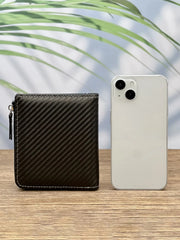 Men's Luxury Minimalist Short Wallet - Vertical Design with Multiple Card Slots, Large Capacity, Casual Portable Coin Purse
