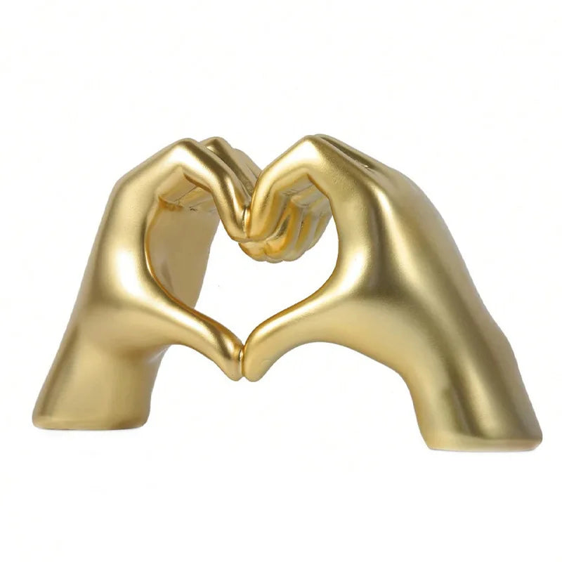 European style minimalist home decor gifts, bedroom desktop decoration, heart gesture ornaments