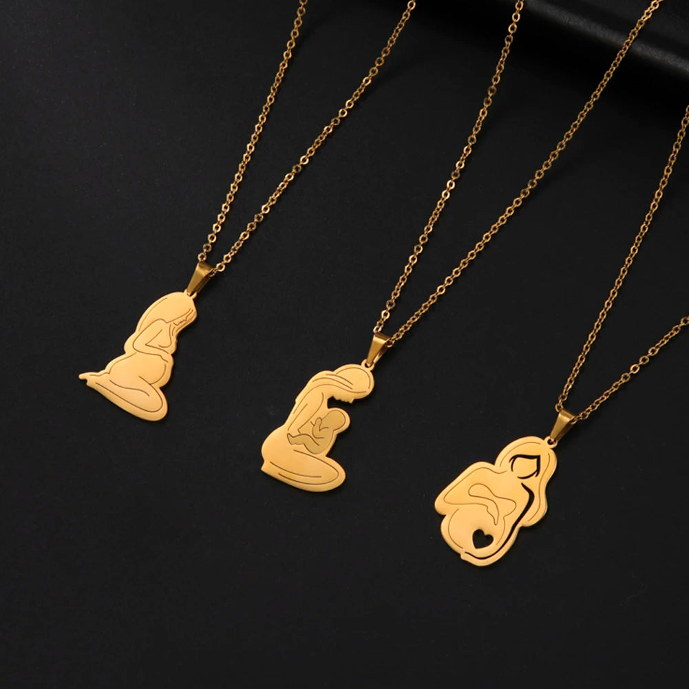 Mother Day Necklace Mom Family Baby New Born Gift