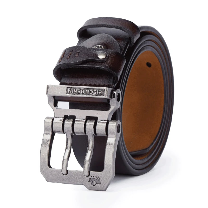 Men Belt Male High Quality Leather Belt Men Male Genuine Leather Strap Luxury Pin Buckle