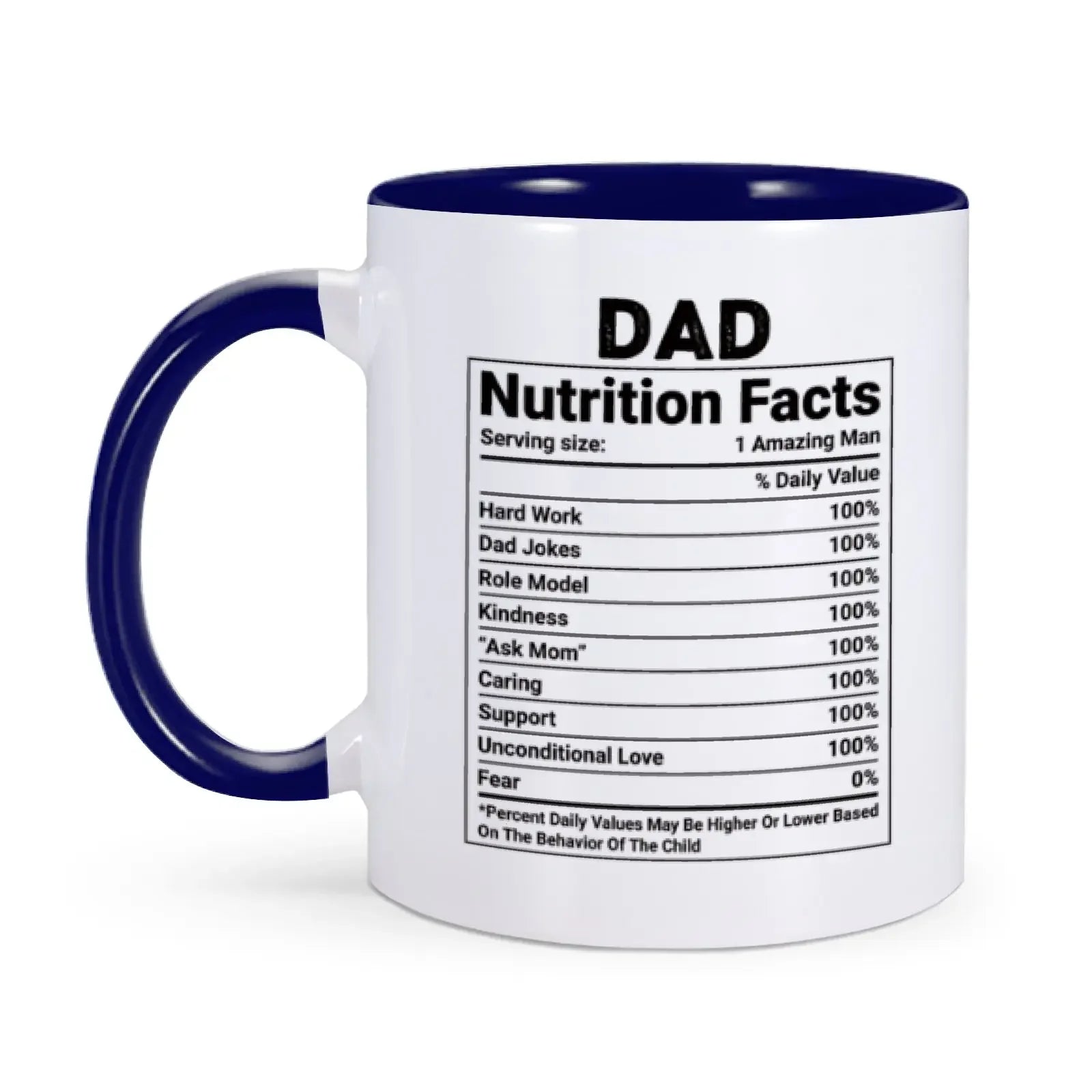 Dad Nutritional Facts Coffee Mug