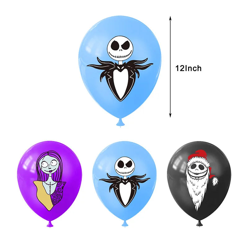 The Nightmare Before Christmas Halloween Theme Birthday Party Decoration Latex Digital Balloon Set Baby Shower Kid Boy Girl Gift