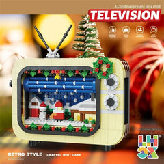 Christmas Gifts Tv Building Blocks Diy Assembly Toy Television Brick New Year Gifts Construction Toys for Children Girls Boys