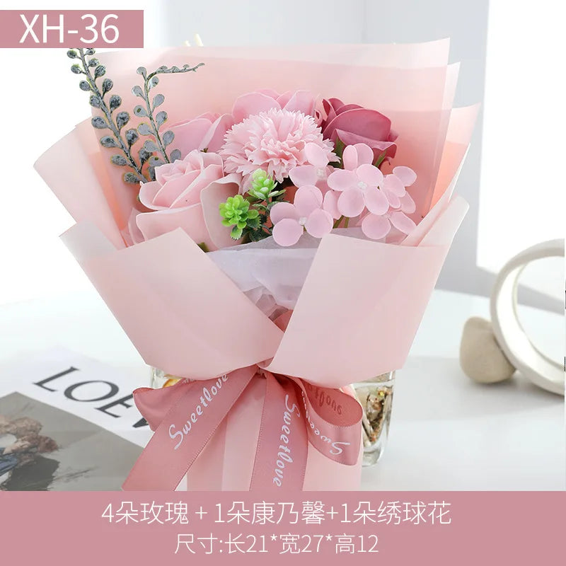 Valentine's Day Gift Soap Flower Festival Gift Eternal Rose Gift for Girlfriend Creative Birthday Gift Companion Gift