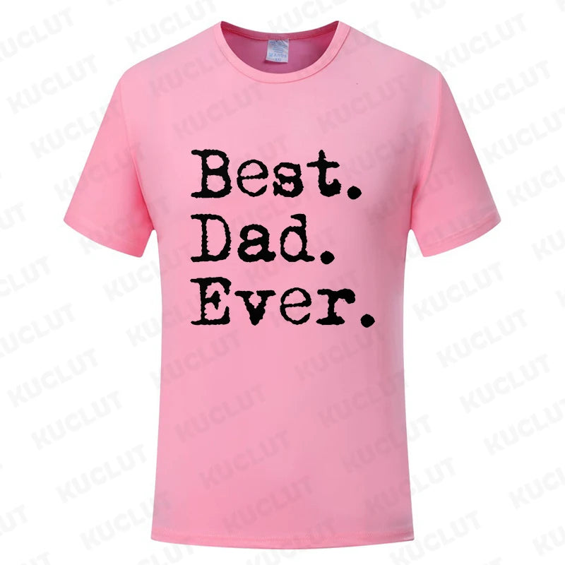 Best Dad Ever T Shirt for Men Father Family Husband Grandad Funny Birthday Gift Graphic Streetwear Short Sleeve T-shirt Summer