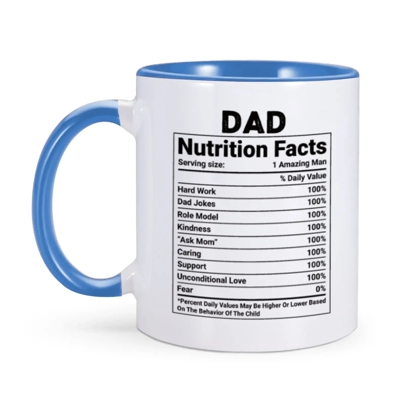 Dad Nutritional Facts Coffee Mug