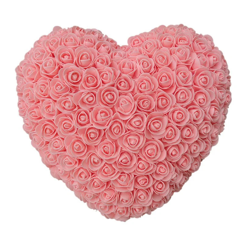 15cm 3D Love Heart Rose Flower Valentine's Day Gift for Girlfriends Completed Red PE Flower Heart Mold Wedding Birthday Gifts