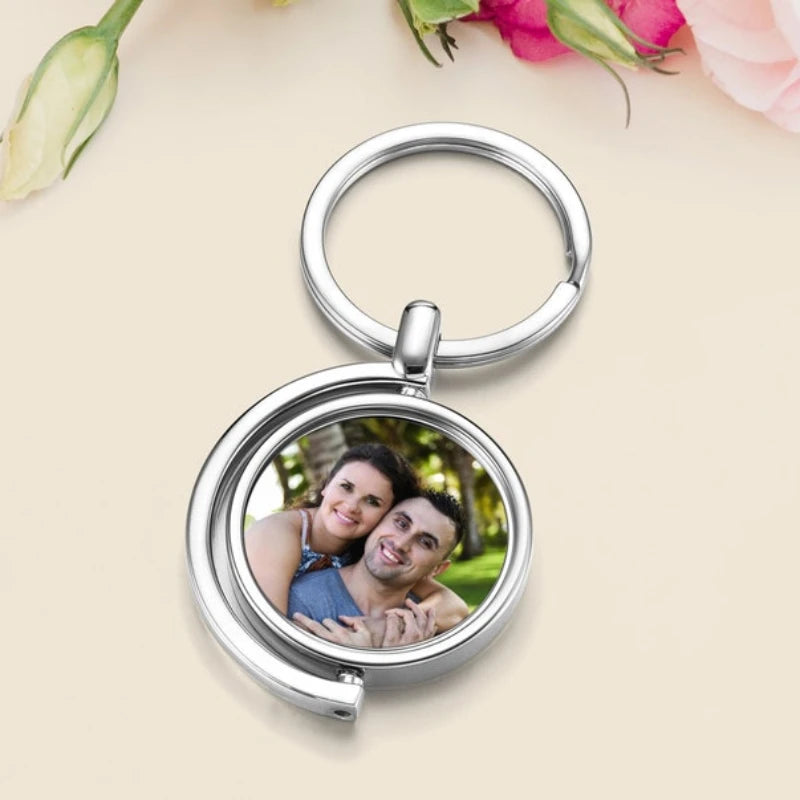 Personalised Double Side Picture Keychain Custom Photo