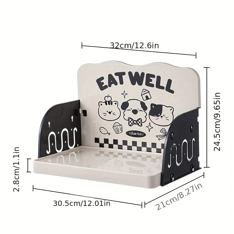 Elevated Pet Feeding Table For Cats Dogs Anti Splash Spill Proof Easy To Install And Clean Pet Food Water Bowl Stand Feeder
