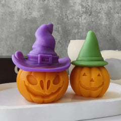 Halloween Pumpkin Aroma Candle Silicone Mold DIY Plaster Resin Ornaments Molds Halloween Decoration Candles Making