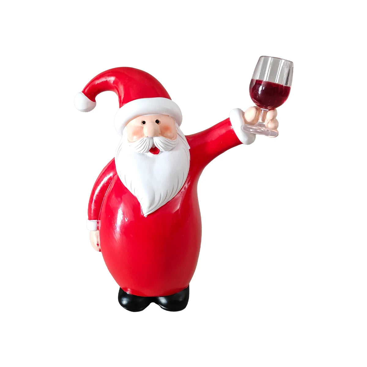 Christmas Santa Claus Statue Resin Ornament Holding Beer Mug Wine Glass Xmas Decoration Home Table Decor Holiday Gift