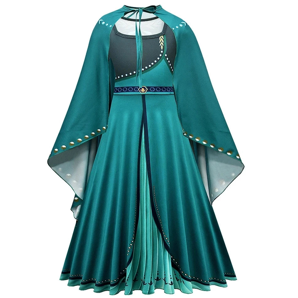 Disney Rapunzel Cinderella Princess Girls Dress Elsa Anna Kids Halloween Vestidos Costume Children Birthday Party Dress