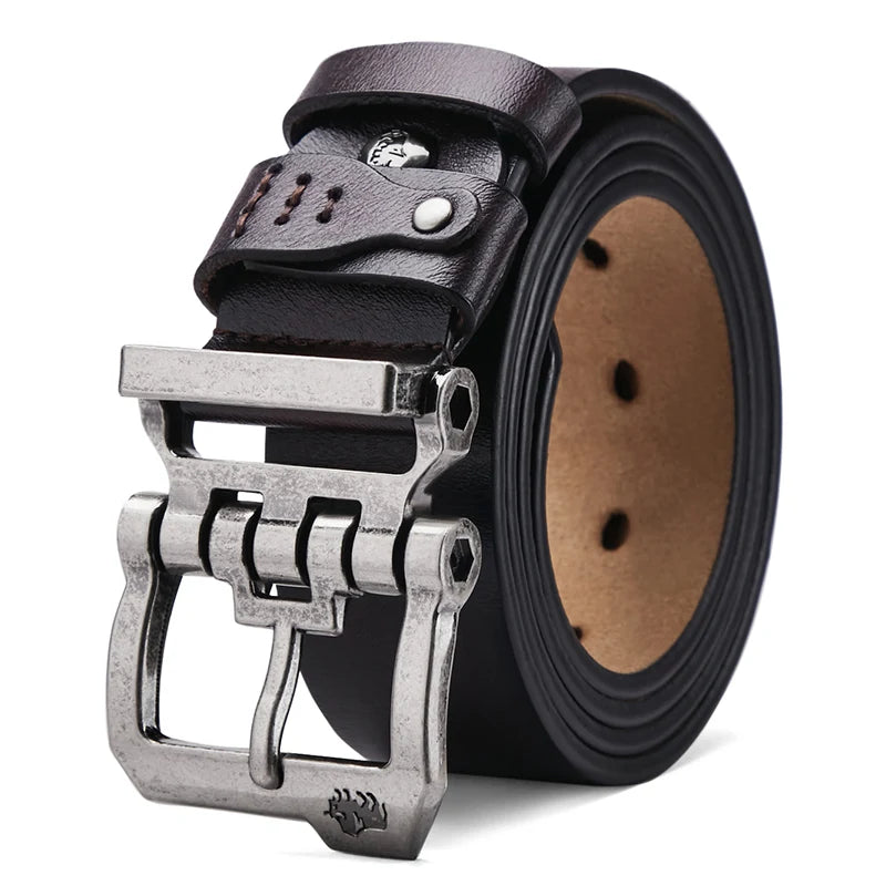 Men Belt Male High Quality Leather Belt Men Male Genuine Leather Strap Luxury Pin Buckle