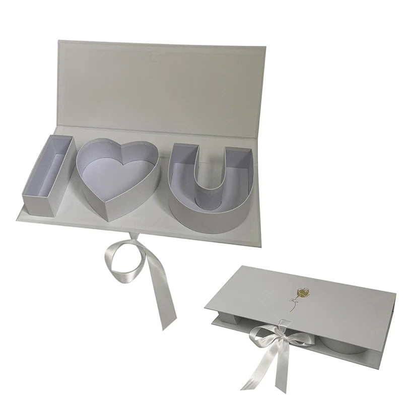 I Love You Flower Gift Box Mother's Day Rectangle Wedding Candy Chocolate Packaging Boxes Birthday Party Packing Decoration