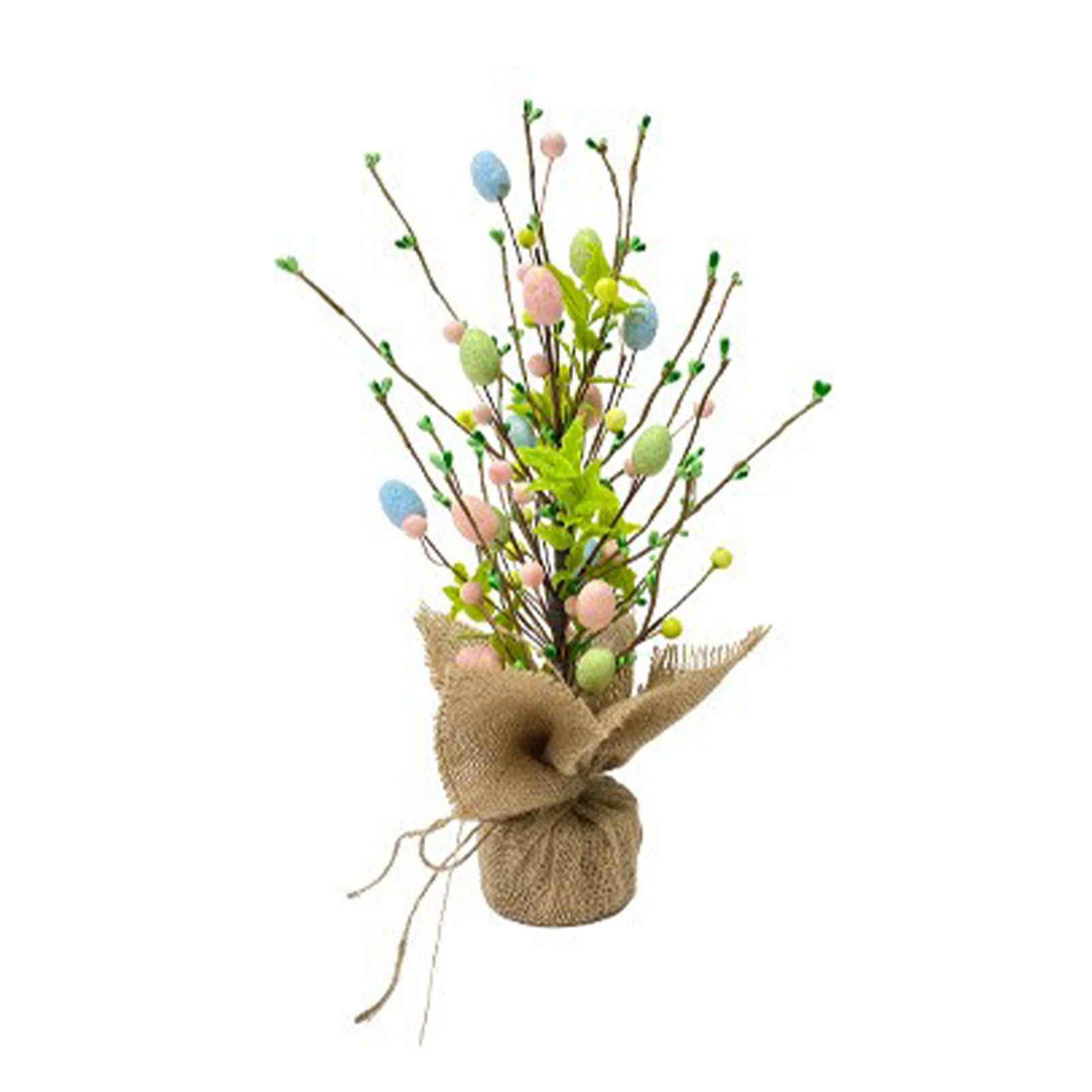 2024 Easter Decoration Glitter Foam Easter Eggs Artificial Plant Tree Stakes Easter Ornament Home Decor