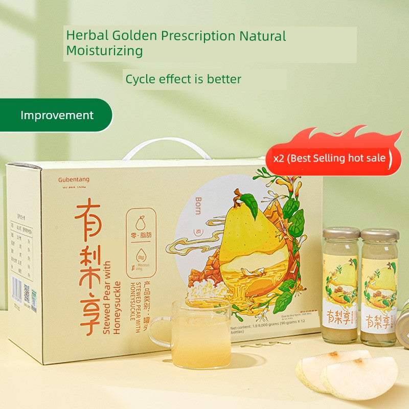 Honeysuckle Stewed Pear Gift Box Gift for Elders Food Good Gift for Elders Gift for Parents Practical Gift for Relatives