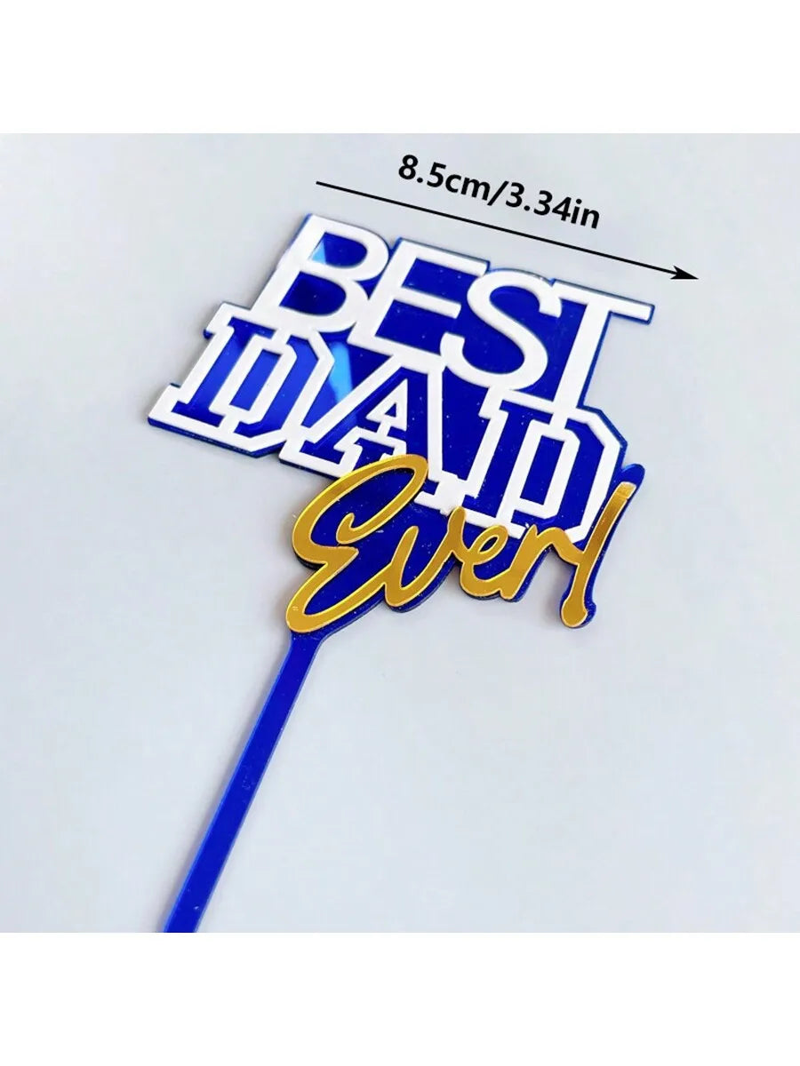 Gold Happy Father's Day cake topper father Best dad  super Dad  cake toppers