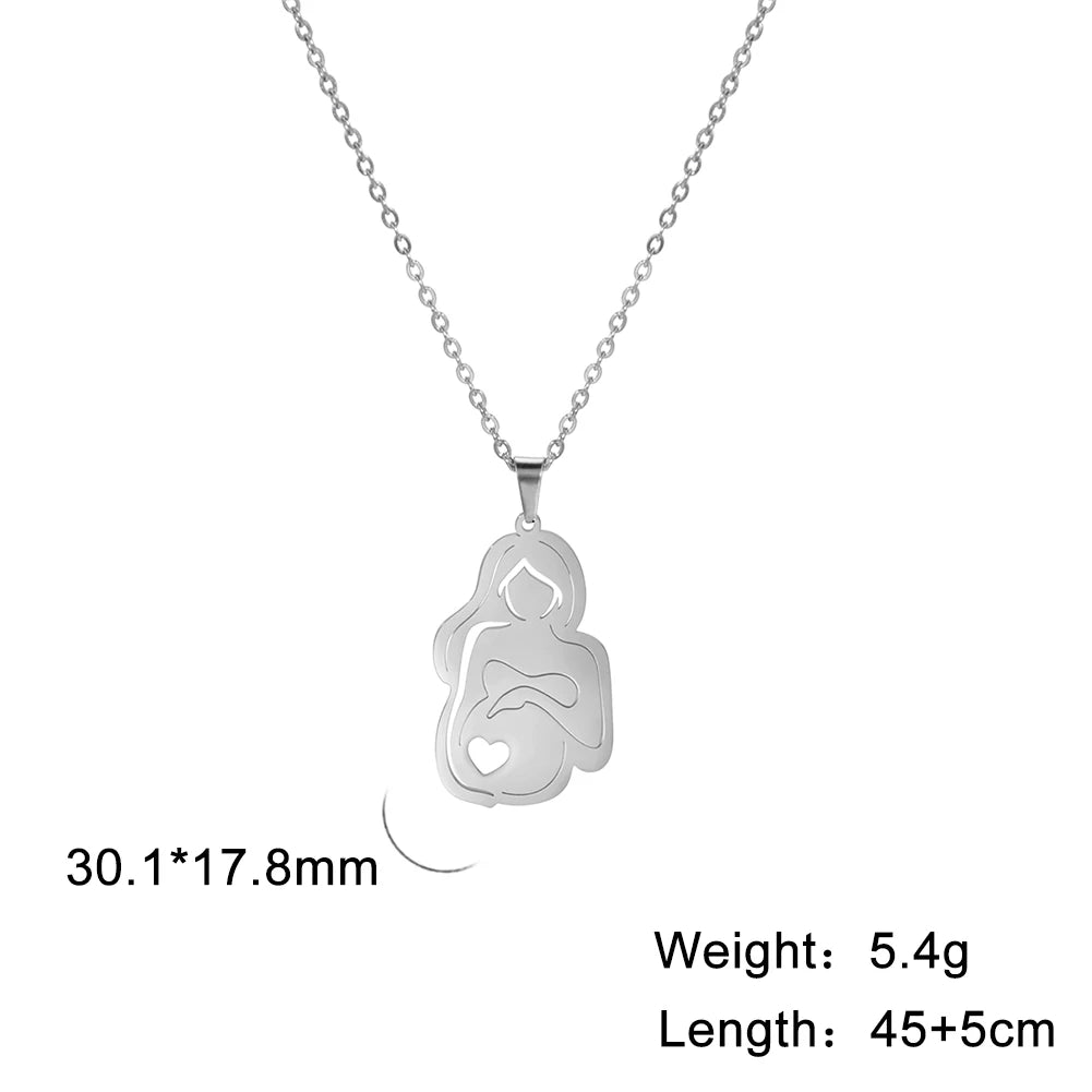 Mother Day Necklace Mom Family Baby New Born Gift
