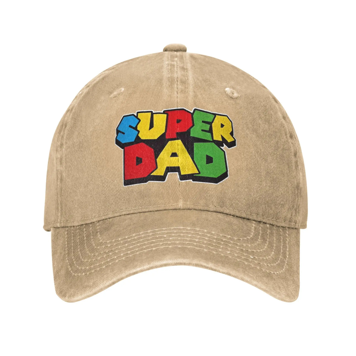 Super Dad Father's Day Gift Baseball Caps Distressed Denim Washed  Sun Cap Unisex Outdoor Running Golf Adjustable Fit Caps Hat