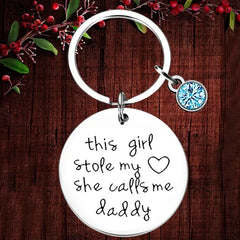 Charm Father Daughter Keychain Pendant Father’s Day