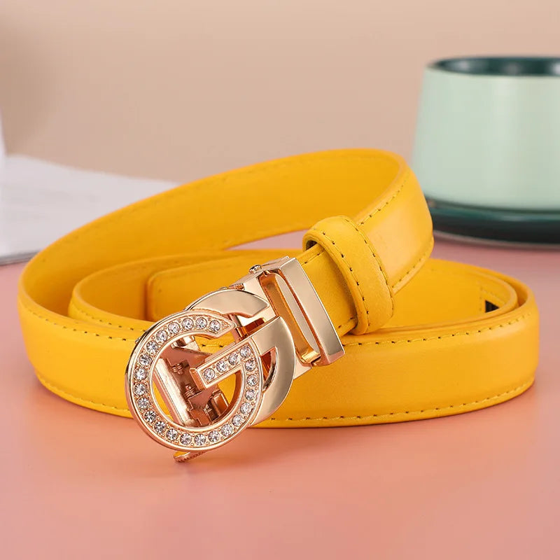 Women man  Leather Belt For Female Strap Casual All-match Ladies Adjustable Belts Designer Automatic man belt buckle