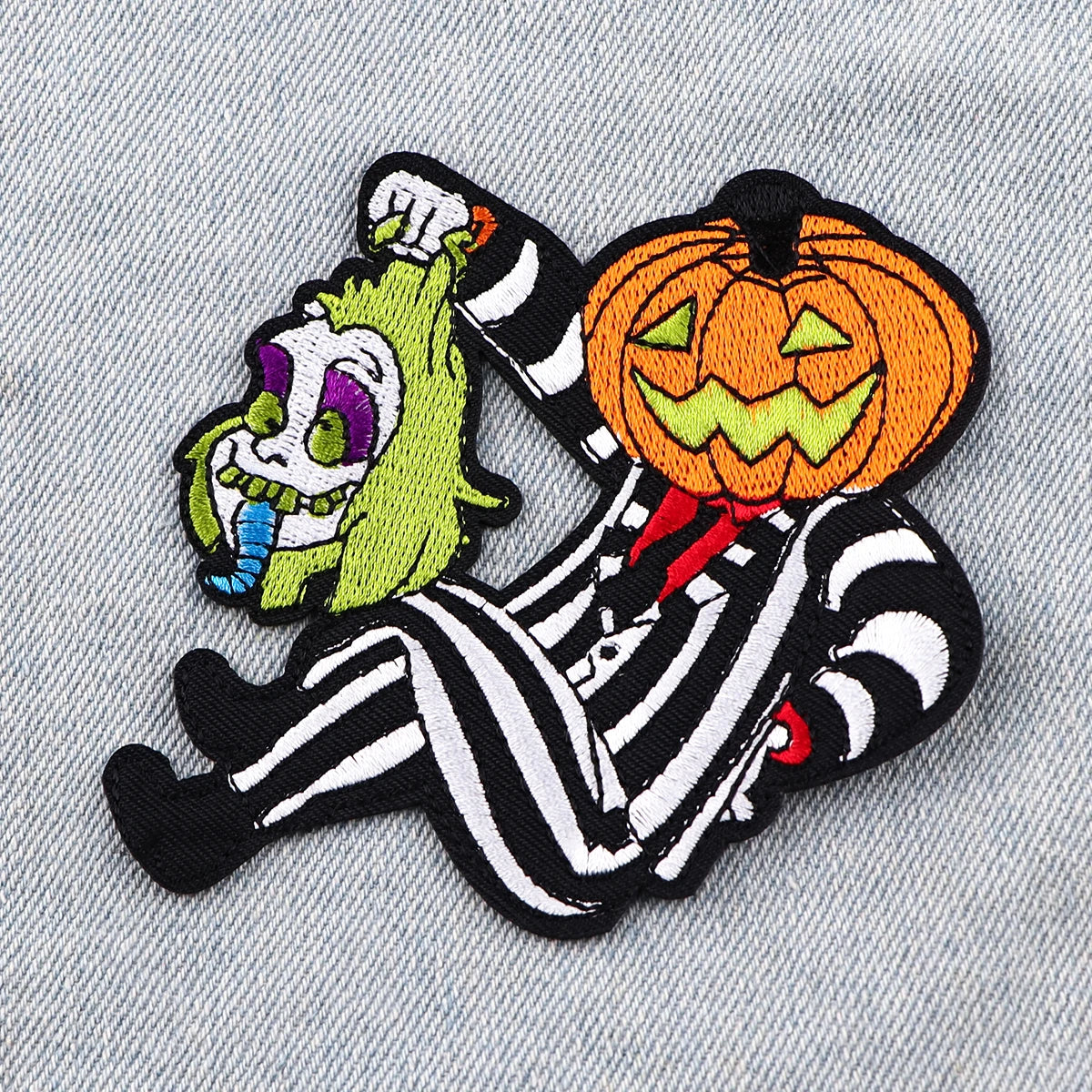 Halloween Pumpkin Patches For Clothing Horror Embroiedered Patches On Clothes Iron On Patch For Backpack/Jecket Sticker Badge