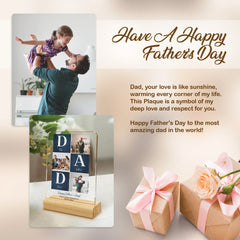 Personalized Father Photo Couple Collage for Dad Men Mom Home Customized