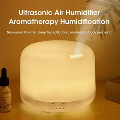 500ML Air Humidifier Essential Oil Diffuser Aroma Diffuser With Colorful Night Lights USB Humidifier Mini-Size Humidifier