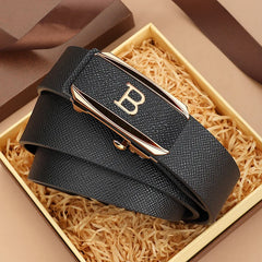 Men's Belt New Middle-aged and Young Business Leisure Automatic Buckle Belt Simple and Versatile Jeans Belt Luxury Belt for Man
