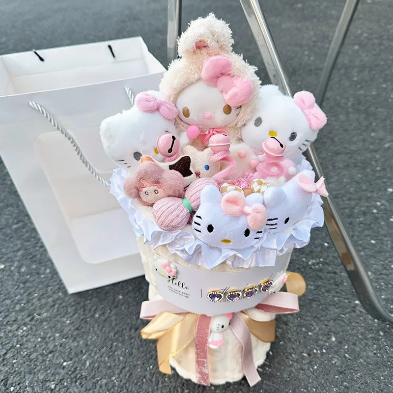 Kawaii Doll Bouquet Finished Birthday Gift Girls Send Girlfriends Lovely Girlfriend Girls Ornaments Decoration