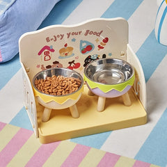Elevated Pet Feeding Table For Cats Dogs Anti Splash Spill Proof Easy To Install And Clean Pet Food Water Bowl Stand Feeder