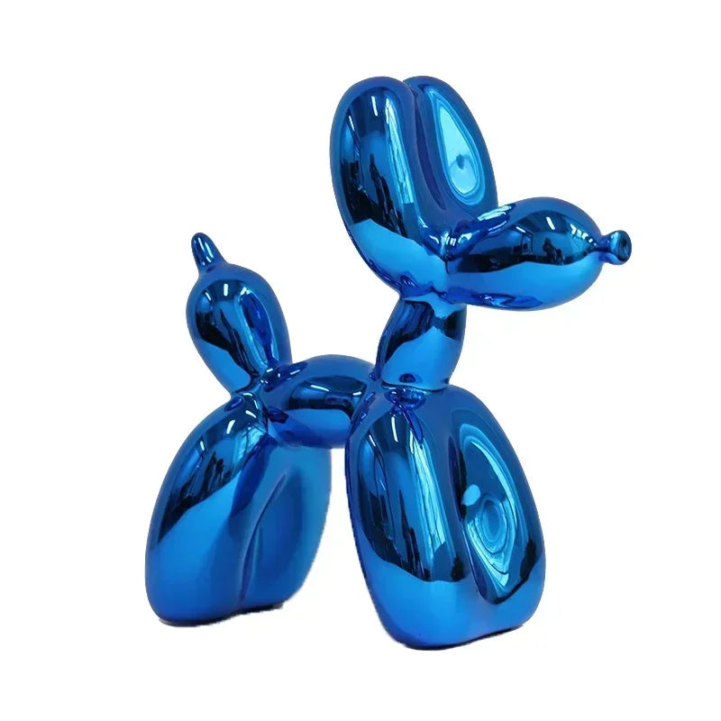 Resin Balloon Dog Sculpture Nordic Puppy Home Decor Living Room Desk Decor Office Figurines for Interior Decoration Home Statue