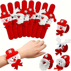 Christmas-Themed Bracelets Featuring Santa, Snowman, And Reindeer Designs. Perfect for Holiday Decorations And Accessories