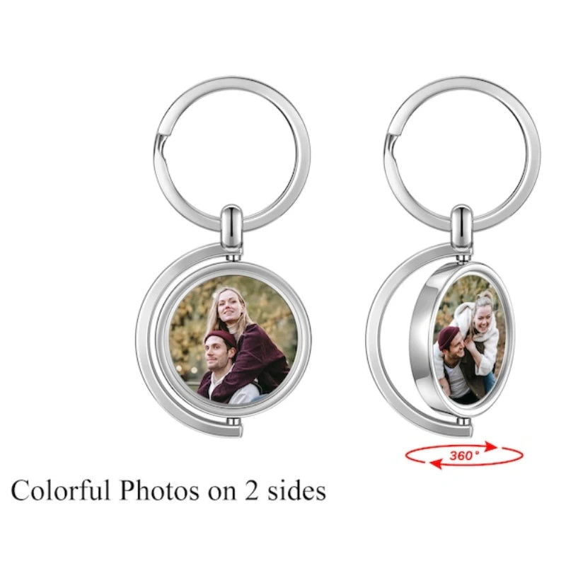 Personalised Double Side Picture Keychain Custom Photo