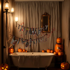 Halloween Decorations, Friday the 13th party, Insane asylum Halloween decorations, Spooky party decor,