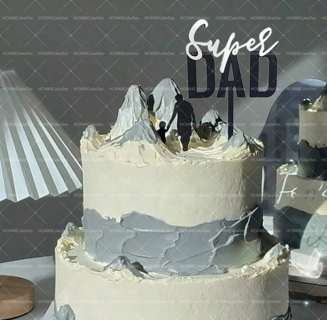 Gold Happy Father's Day cake topper father Best dad  super Dad  cake toppers