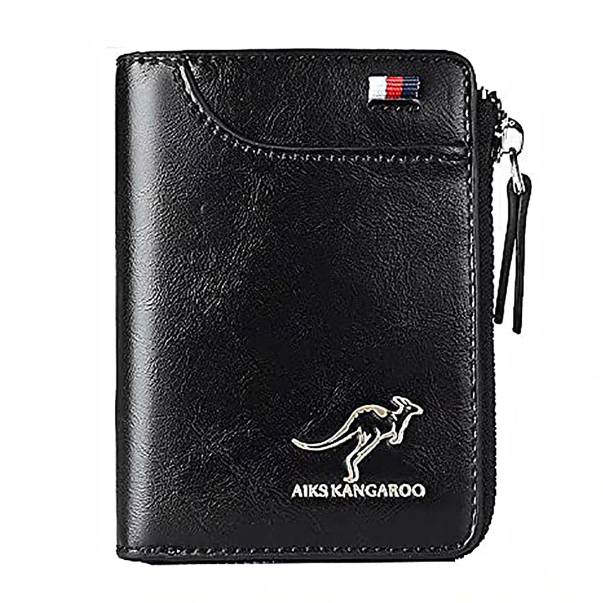 Wallet Leather Business Card Holder Zipper Purse Luxury Wallets for Men RFID Protection Purses Carteira Masculina Luxury.-A-DH
