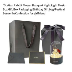 Goddess Festival gifts for boyfriend and girlfriend confession, plush station, rabbit hugging flower, small night light, music b