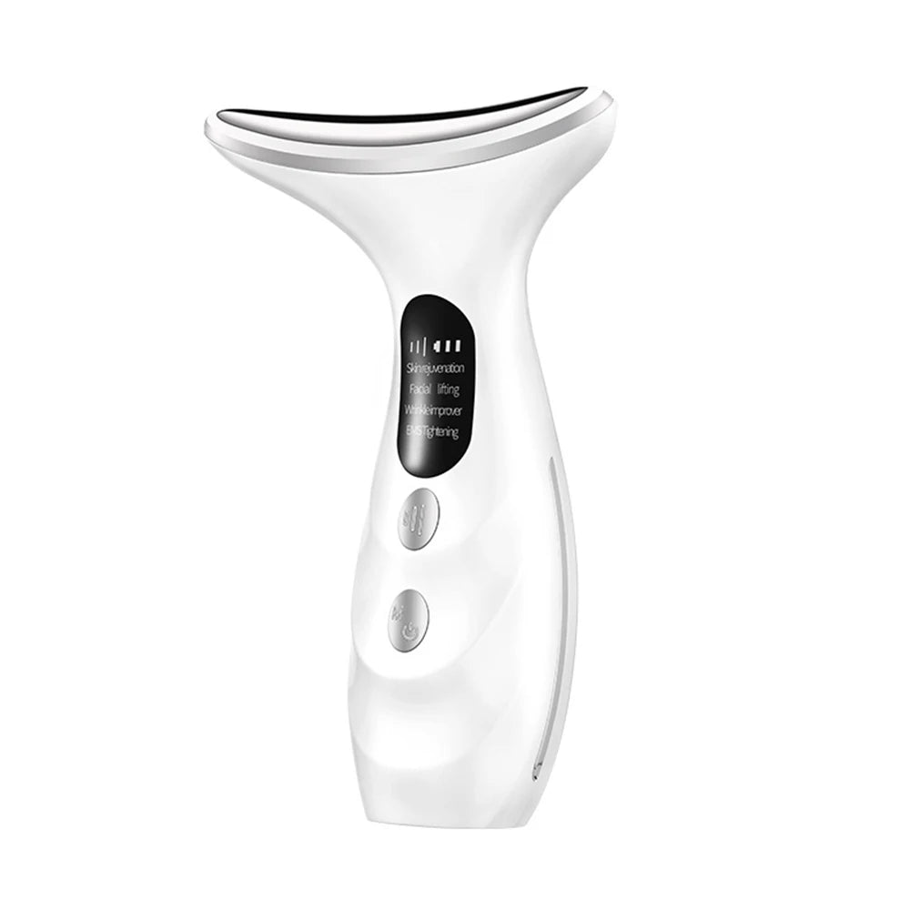 4 Color Neck Beauty Device EMS Face Lifting Machine Double Chin Remover LED Anti Wrinkle Skin Tightening Care Facial Massager