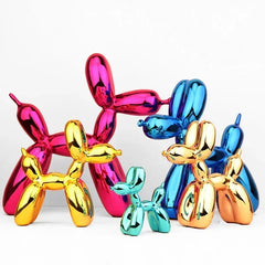 Resin Balloon Dog Sculpture Nordic Puppy Home Decor Living Room Desk Decor Office Figurines for Interior Decoration Home Statue