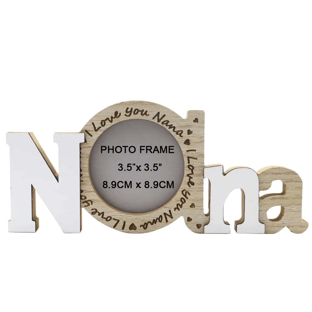 1PC Wooden Love Photo Frame Crafts for Wedding Love Photo Father's Day Papa Picture Frame English Letter Photo Frame Table Decor