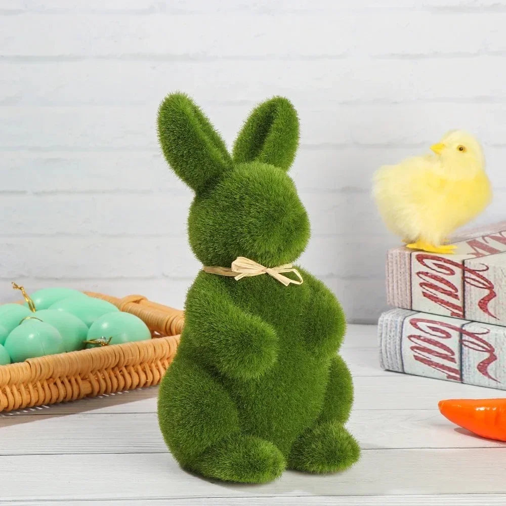 Mini Rabbit Model Toy Lovely Bunny Ornament Cute Easter Decoration Bunny Miniature Figurines Home Garden Landscape Miniature