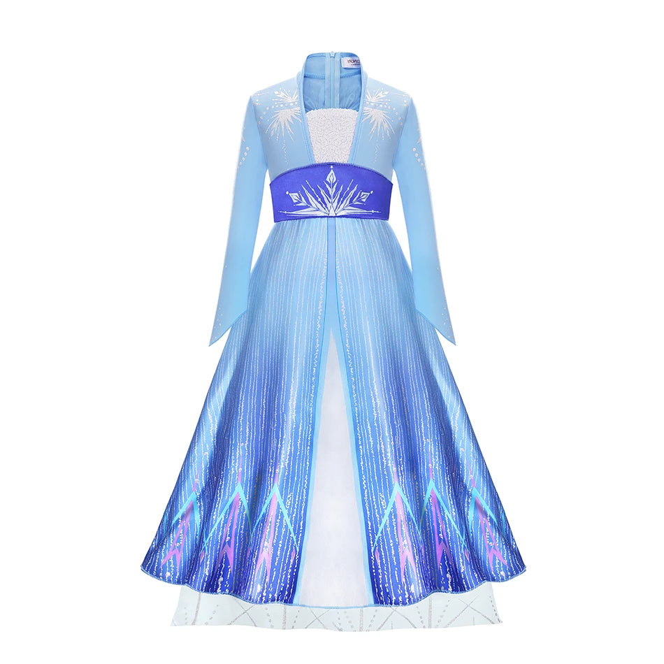 Disney Rapunzel Cinderella Princess Girls Dress Elsa Anna Kids Halloween Vestidos Costume Children Birthday Party Dress