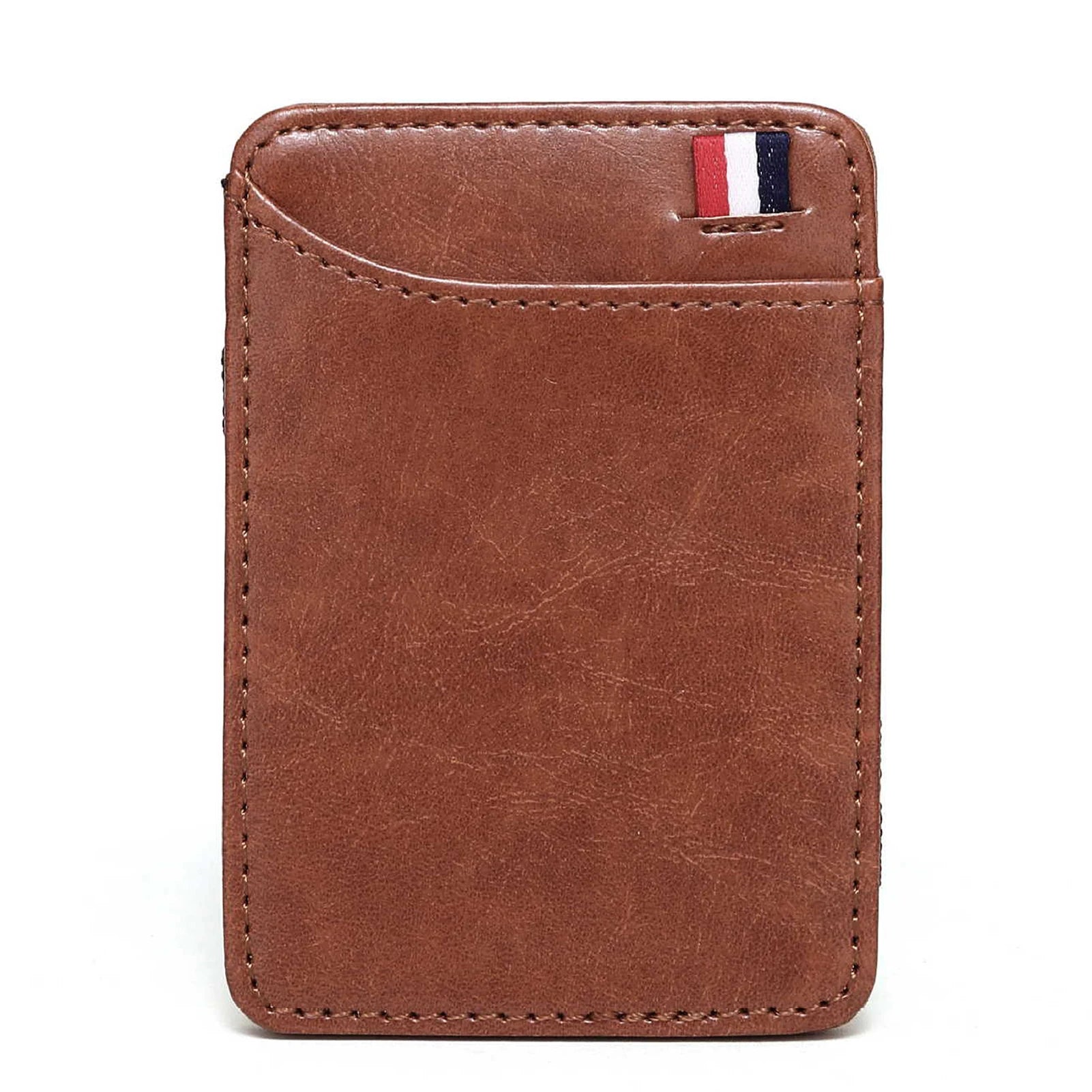 Ultra Thin Men's PU Leather Mini Small Magic Wallet Money Cash Card Holder Purse Birthday Gift for Father Boyfriend