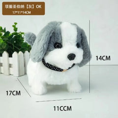 Electric Plush Dog Toy Walking Barking Moving Machine Simulation Plush Pet Toy for Dogs Interactive Play and Entertainment